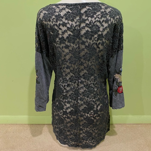 Denim Vibe T Party Bell Sleeve Shirt - Picture 6 of 6